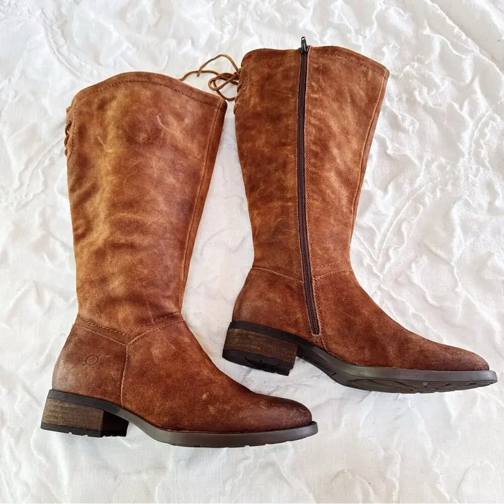 Born Hayden Knee High Boot Size 7.5 Wide Calf New